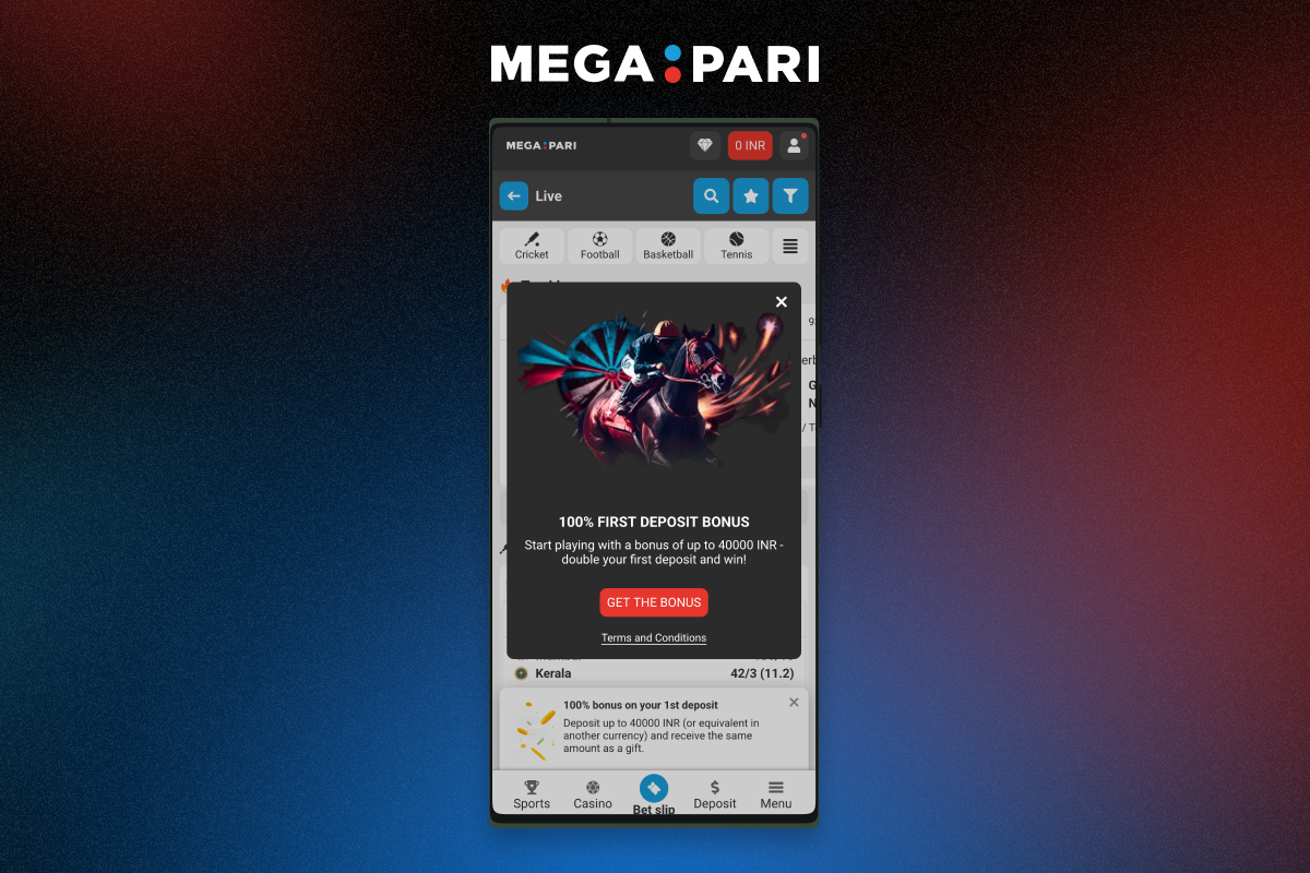 Mega Pari Mobile Welcome Bonus
